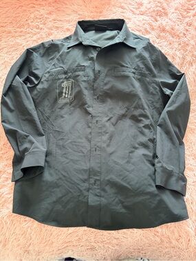 Harley-Davidson Black Long-Sleeve Button-Front Shirt with Chest Emblem